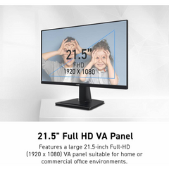 MSI PRO MP225V 22" VA FHD 100Hz Office Monitor - Black