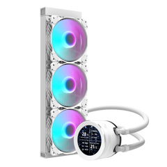 Darkflash DN360S 2.1" IPS Display Screen 3-Srage Motor Water Pump AIO 360mm RGB Liquid Cooler - White