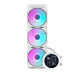 Darkflash DN360S 2.1" IPS Display Screen 3-Srage Motor Water Pump AIO 360mm RGB Liquid Cooler - White