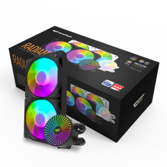 Darkflash Radiant DC240 240mm AIO ARGB Liquid CPU Cooler - Black
