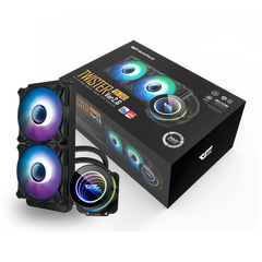 Darkflash Twister DX240 V2 240mm AIO ARGB Liquid CPU Cooler - Black