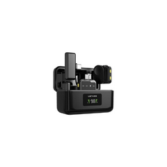 LENYES LM205 2in1 Wireless Lavalier Microphone with Type-C Charging Port Artificial Intelligence Noise Cancellation Type-C and Lightning Connector - Black