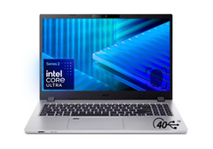 Business Laptop Acer Travelmate Professional 2 15, Intel Core Ultra 7 255U, 16GB DDR5, 1TB SSD, 15.6" FHD Display, Finger Print Reader, microSD Reader, USB4, 3 Year Warranty - Sliver