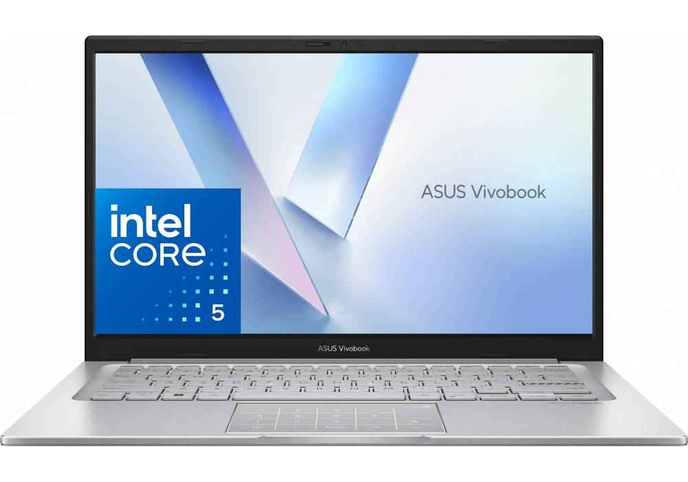 Asus Laptop ASUS Vivobook 15 (X1504VA), Intel® Core™ 5 120U Processor, 8GB DDR5, 512GB SSD, Wi - Fi 6, Bluetooth 5.2 - Cool Silver