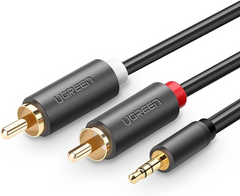 UGREEN 3.5mm Male to 2RCA Male Audio Cable – 2m, Gray