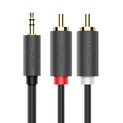 UGREEN AV102 3.5mm Male to 2RCA Male Audio Cable 1m (Gray)
