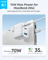 Anker Nano Charger (70W, 3 Ports) Black