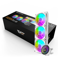 Darkflash Radiant DCS 360 AIO Liquid CPU Cooler – 120mm Fans, White