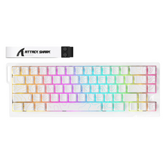 Attack Shark X68 Pro HE Tri-Mode Keyboard – Rapid Trigger, White Contour Line