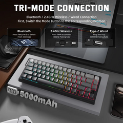Attack Shark X68 Pro HE Tri-Mode Keyboard – Rapid Trigger, Moonlit Night Line