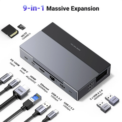 UGREEN 9-in-1 Steam Deck Docking Station – 4K@60Hz, 100W PD, 1000Mbps Ethernet