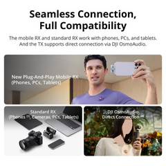 DJI MIC MINI 2 1 TX + 1 RX Wireless Microphone Bluetooth Noise Cancellation