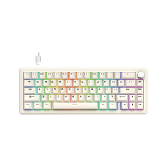 FANTECH ATOM X66 MK614 RETRO BK (OR) KEYBOARD -WHITE