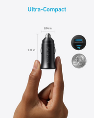 Anker USB-C Car Charger, 30W 2-Port Type-C Car Adapter, iPhone Car Charger