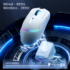 Machenike L8 Pro Tri-Mode 8K Gaming Mouse - BLAC