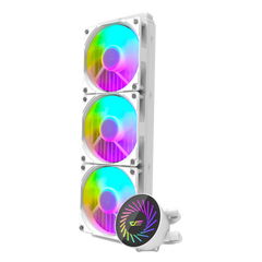 Darkflash Radiant DCS 360 AIO Liquid CPU Cooler – 120mm Fans, White
