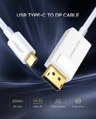 UGREEN MM139 USB Type C to DP Cable 1.5m (White)