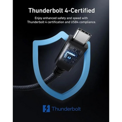 Anker Prime USB-C to USB-C Cable Thunderbolt 5 Cable Black