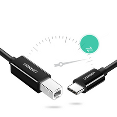 UGREEN USB-C to USB-B 2.0 Printer Cable 2m (Black)