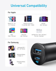 Anker USB-C Car Charger, 30W 2-Port Type-C Car Adapter, iPhone Car Charger