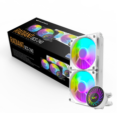 Darkflash Radiant DCS 240 AIO Liquid CPU Cooler – 120mm Fans, White