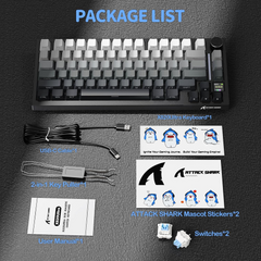 Attack Shark X820Ultra Tri-Mode Gasket Mechanical Keyboard – Shark Switch, TFT Display, Moonlit Night