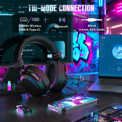 Attack Shark L30Pro Wireless Gaming Headset - Black