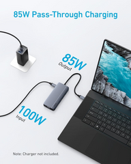 Anker USB-C Hub (10-in-1, Dual display) Gray