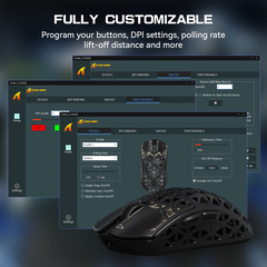 Attack Shark R5 Ultra-Lightweight Wireless Gaming Mouse – Honeycomb Shell, Black