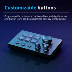 AJAZZ AKP03E Desk Controller Programmable knob button/multiple audio contro/one-click opening of software webpage