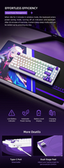 Machenike K600T-B82 Tri-mode RGB GR Silver Switch - White