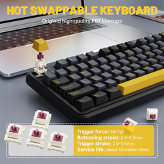 ATTACK SHARK X98 PRO Wireless RGB Linear Blueberry Switch Gaming Keyboard / Star Black