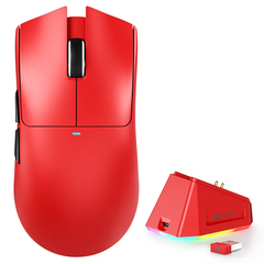 ATTACK SHARK X11 Wireless Gaming Mouse with Charging Dock - Red
