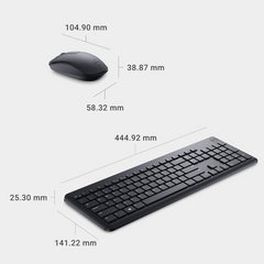Dell KM3322W Wireless Keyboard and Mouse Combo – Full-Size, 1000 DPI