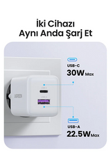 UGREEN X516 30W 2-Port GaN Fast Charger White EU