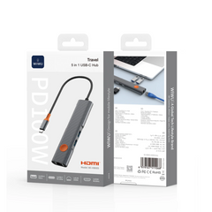 WIWU Wi-HB005 Travelling 5in1 USB-C Hub