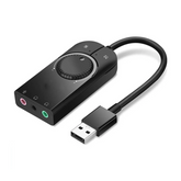 UGREEN CM129 USB External Stereo Sound Card Adapter – 15cm, Black