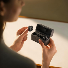 DJI Mic Mini (2 TX + 1 RX + Charging Case), Ultralight, Detail-Rich Audio, 48h Use Noise Cancelling, Automatic Limiting