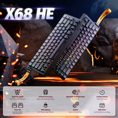 ATTACK SHARK X68 HE MAGNITC SWITCH KEYBORAD MOONLIT NIGHT