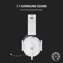 Razer BlackShark V2 X Wired Gaming Headset – 50mm Drivers, White