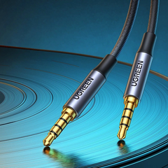 UGREEN 3.5mm Male to Male 4-Pole Microphone Audio Cable 1m (Blue aluminum shell + Braid)