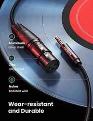 UGREEN AV182 3.5mm Three-Pole Male to XLR Female Audio Cable – 1m