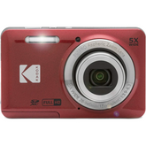 Kodak FZ55 Compact Digital Camera – 5x Optical Zoom, 16MP CMOS, Red