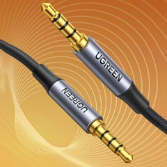 UGREEN 3.5mm Male to Male 4-Pole Microphone Audio Cable 1m (Blue aluminum shell + Braid)