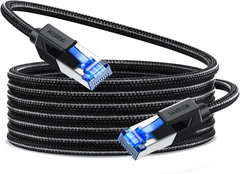 UGREEN NW153 Cat8 Pure Copper Ethernet Cable Braided (Black) - 15m