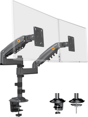 NB NORTH BAYOU H180 DUAL ERGONOMIC MONITOR MOUNT BLACK