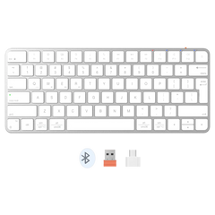 Meetion K210 ikey 2.4G Wireless & Bluetooth Ultra-thin Keyboard -White