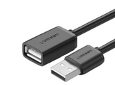 UGREEN US103 USB 2.0 Male to Female Extension Cable – 1m, Black