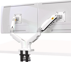 NB NORTH BAYOU F160 MONITOR DESK MOUNT STAND MOTION SWIVEL MONITOR ARM WHITE