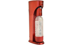 Drinkmate Water & Soda Machine, Carbonates Any Drink , Cylinder Included Red